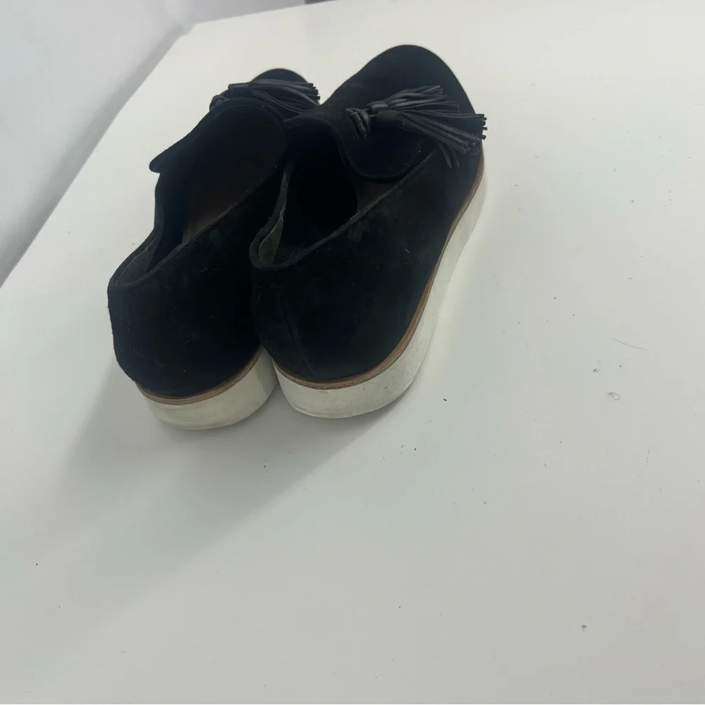 Via Spiga Black Tassel Loafers